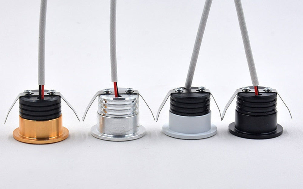 Led Mini Down Light 3W Spot Light Recessed Ceiling Downlight AC85-265V Spotlight Aluminum White Black Silver Gold Shell LED Spot