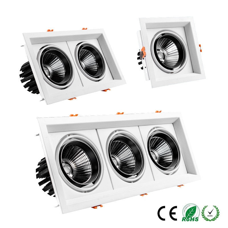 LED Downlight double Dimmable downlight light Ceiling Spot Light 10w 20W 30W AC85-265V ceiling recessed Lights Indoor Lighting