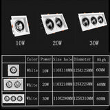 LED Downlight double Dimmable downlight light Ceiling Spot Light 10w 20W 30W AC85-265V ceiling recessed Lights Indoor Lighting