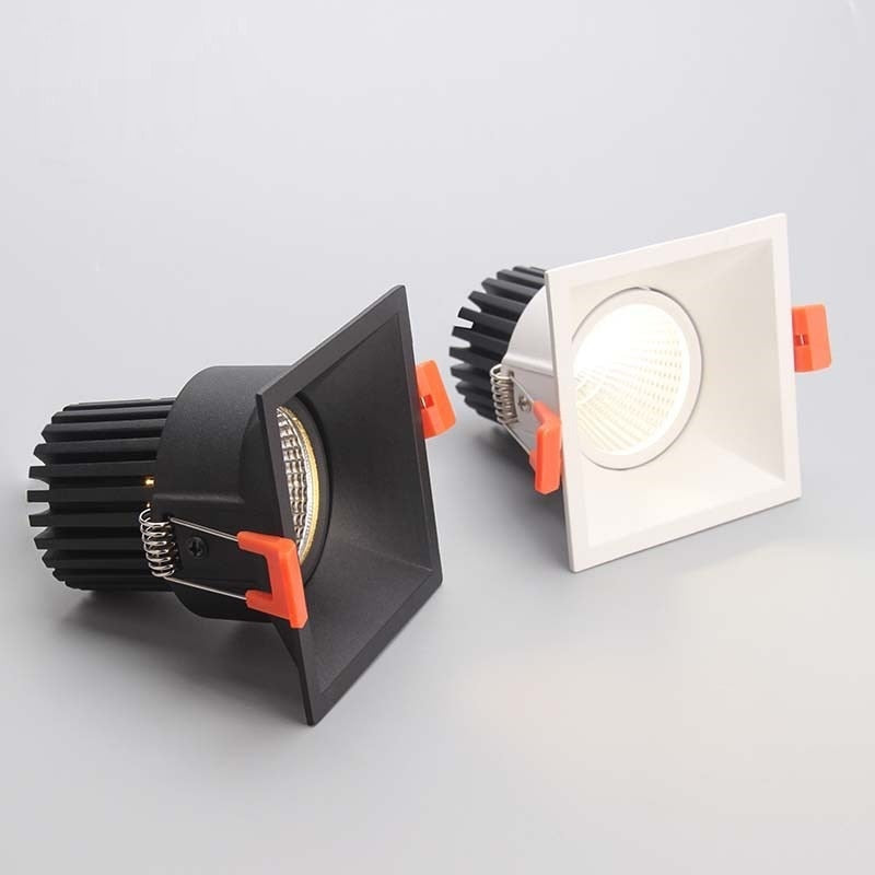 Anti-glare LED Downlight 12w COB High Brightness Led Spot Light For Living Room Embedded Ceiling Lamp Square Light AC85-265V