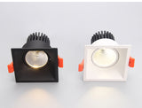 Anti-glare LED Downlight 12w COB High Brightness Led Spot Light For Living Room Embedded Ceiling Lamp Square Light AC85-265V