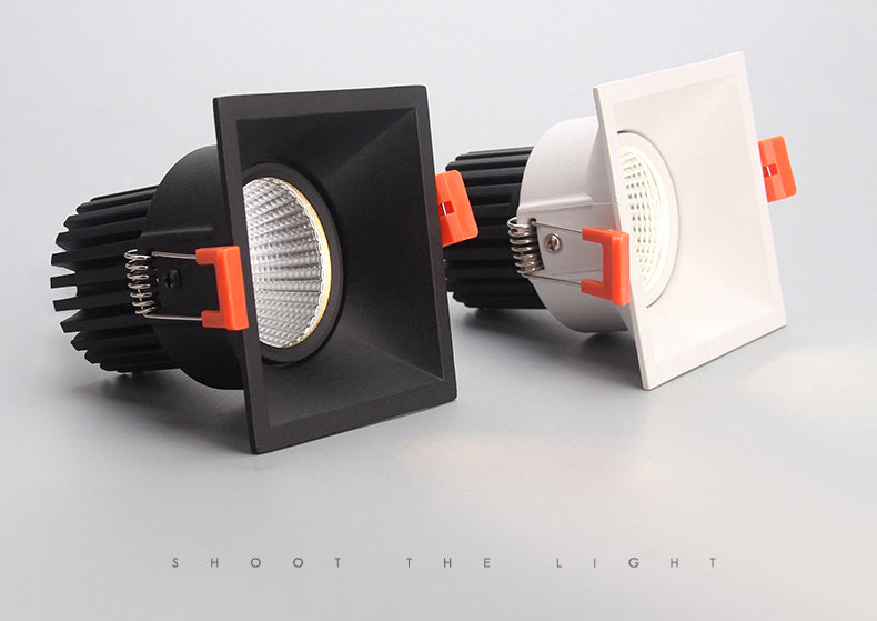 Anti-glare LED Downlight 12w COB High Brightness Led Spot Light For Living Room Embedded Ceiling Lamp Square Light AC85-265V