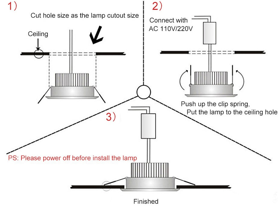 Anti-glare LED Downlight 12w COB High Brightness Led Spot Light For Living Room Embedded Ceiling Lamp Square Light AC85-265V