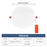 LED Panel Lights 10W 18W 24W 36W Recessed Downlight Ceiling Open Hole Adjustable Cool White Home Decor Bedroom Indoor Light