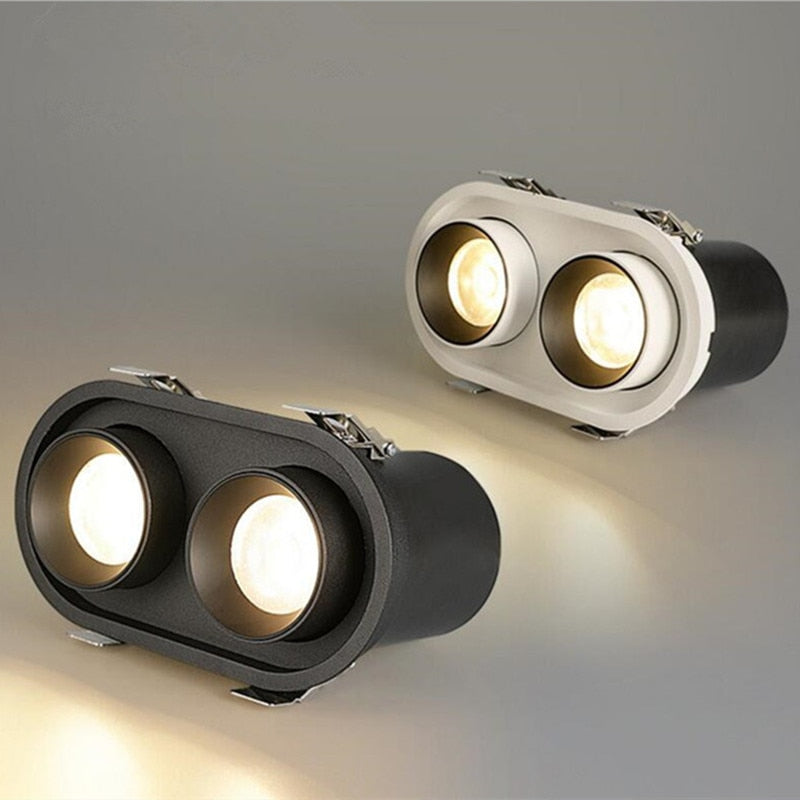 Dimmable Recessed Folding Rotation 360° LED Downlights 12W 18W 24W COB LED Ceiling Spot lights AC85~265V Background Painting Lamp