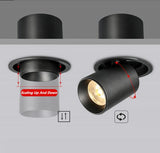 Dimmable Recessed Folding Rotation 360° LED Downlights 12W 18W 24W COB LED Ceiling Spot lights AC85~265V Background Painting Lamp