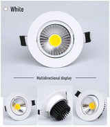 Super Bright Dimmable Led downlight COB Spot Light 5W 7W 9W 12W recessed led spot Lights Bulbs Indoor Lighting