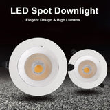 Recessed LED Downlight 5W 10W 15W 20W 30W Adjustable Spot LED Ceiling Down light 90-260V Dimmable LED Spotlight