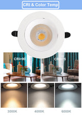 Recessed LED Downlight 5W 10W 15W 20W 30W Adjustable Spot LED Ceiling Down light 90-260V Dimmable LED Spotlight