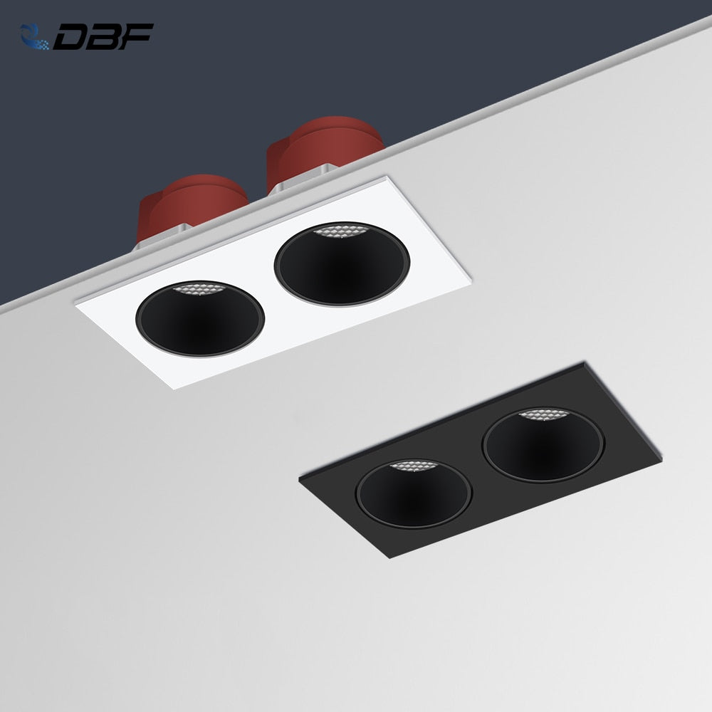 DBF 2021 New Honeycomb Nest LED Ceiling Spot Lights 14W 24W 30W Angle Adjustable Recessed Downlight for Living room Bedroom