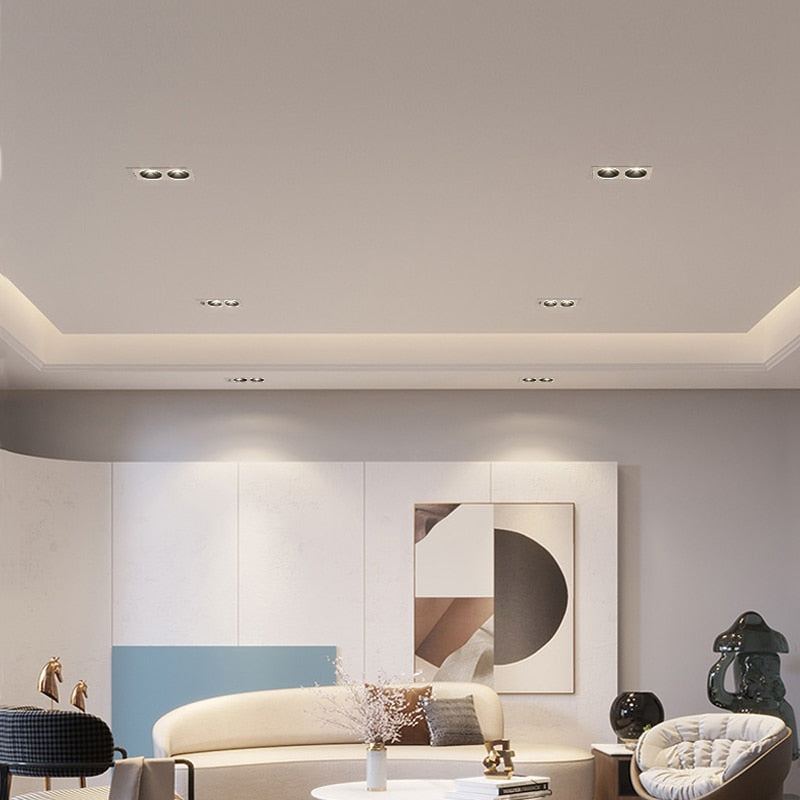 DBF 2021 New Honeycomb Nest LED Ceiling Spot Lights 14W 24W 30W Angle Adjustable Recessed Downlight for Living room Bedroom