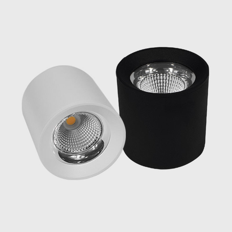 Round Dimmable COB LED Downlights 7W 9W 12W LED Ceiling Spot lights AC85~265V LED Ceiling Lamps Warm/Cold White Indoor Lighting