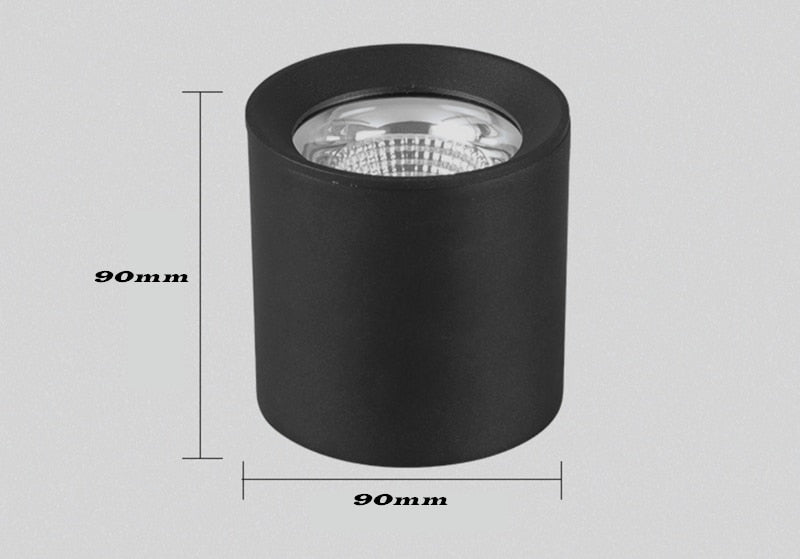 Round Dimmable COB LED Downlights 7W 9W 12W LED Ceiling Spot lights AC85~265V LED Ceiling Lamps Warm/Cold White Indoor Lighting
