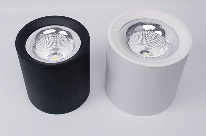 Round Dimmable COB LED Downlights 7W 9W 12W LED Ceiling Spot lights AC85~265V LED Ceiling Lamps Warm/Cold White Indoor Lighting