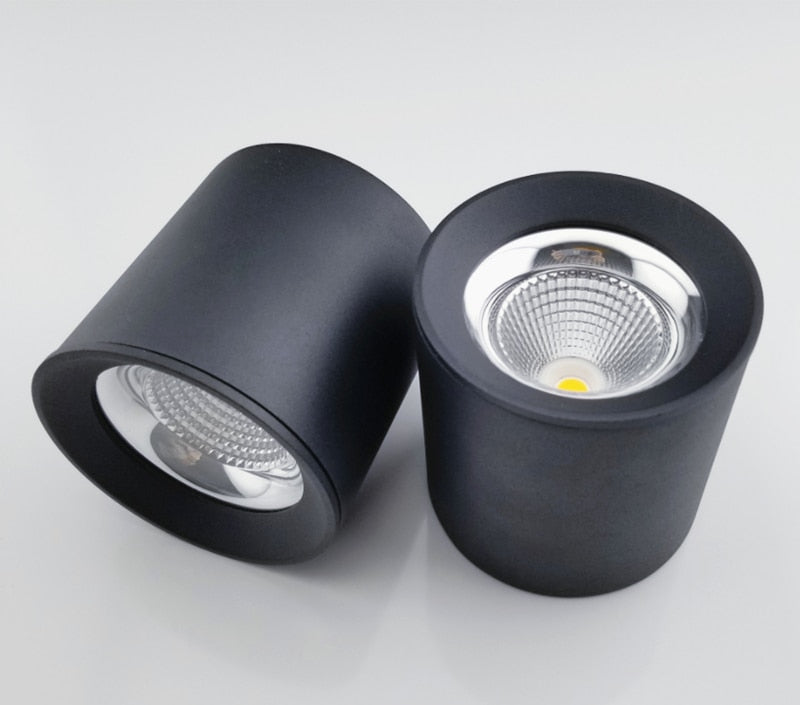 Round Dimmable COB LED Downlights 7W 9W 12W LED Ceiling Spot lights AC85~265V LED Ceiling Lamps Warm/Cold White Indoor Lighting