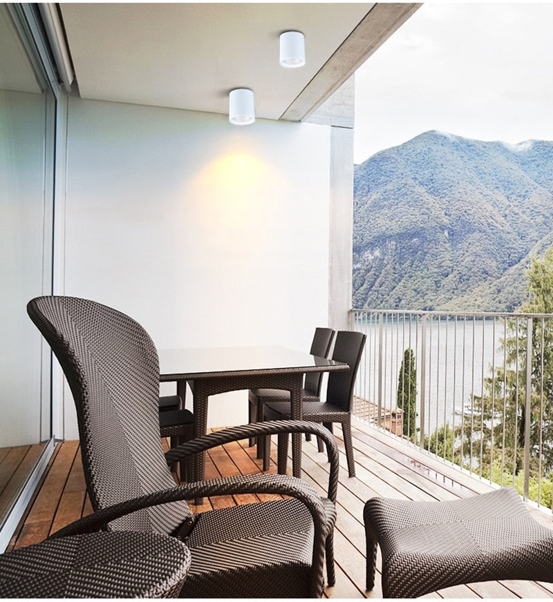 Round Dimmable COB LED Downlights 7W 9W 12W LED Ceiling Spot lights AC85~265V LED Ceiling Lamps Warm/Cold White Indoor Lighting