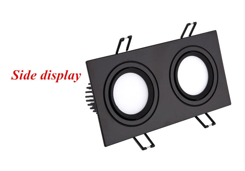 Bright Square Recessed LED Dimmable Square Downlight COB 7W 10W 14W 20W Black LED Spot light Ceiling Lamp AC 110V 220V