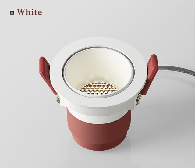 DBF 2021 New Deep-Glare LED Ceiling Spot Light 7W 12W 15W Angle Adjustable Dimmable Embedded Downlight for Living room Bedroom