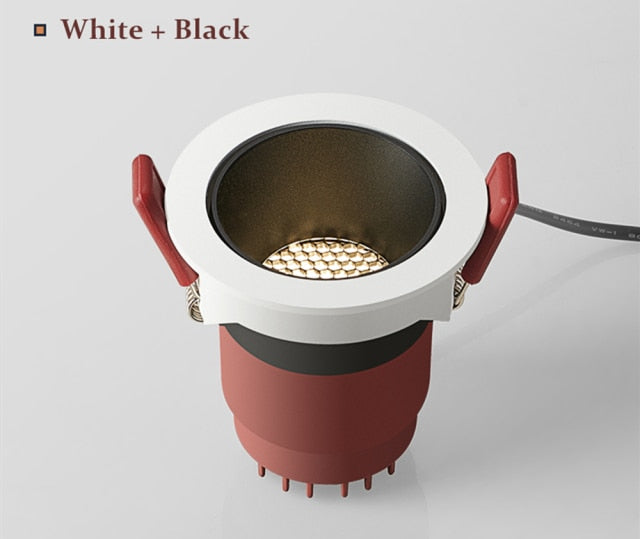 DBF 2021 New Deep-Glare LED Ceiling Spot Light 7W 12W 15W Angle Adjustable Dimmable Embedded Downlight for Living room Bedroom