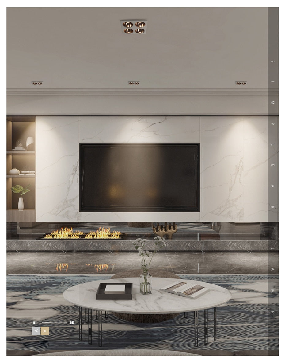 Anti Glare Ceiling Recessed LED COB Downlights Angle Adjustable 4 Heads 28W 48W 60W 80W Spot Light Home Indoor Bedroom 110V 220V