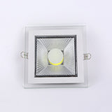 Round/Square Glass LED Downlight Recessed 25W COB LED Panel Light Spot Ceiling Down Light AC85-265V Driver Include