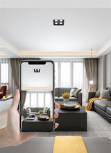 LED Spotlight Super Bright 40W 4-Head COB Recessed Square Dimmable Downlight for Ceiling Decoration AC85-265V