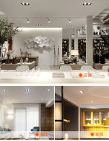 LED Spotlight Super Bright 40W 4-Head COB Recessed Square Dimmable Downlight for Ceiling Decoration AC85-265V