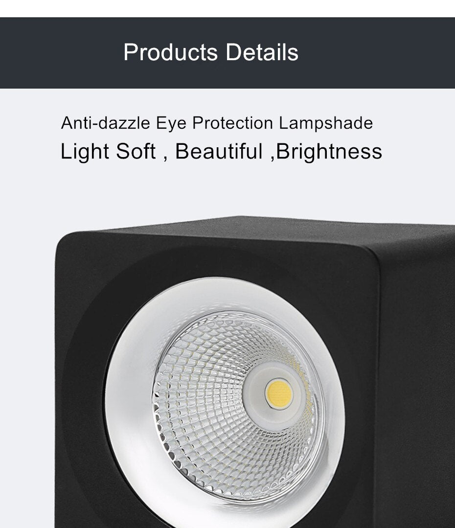 Led Downlight 110V 220V Surface Mounted Ceiling Downlight Spot Led COB 10W 20W Living Room Office Coffee Stores Spot Lighting