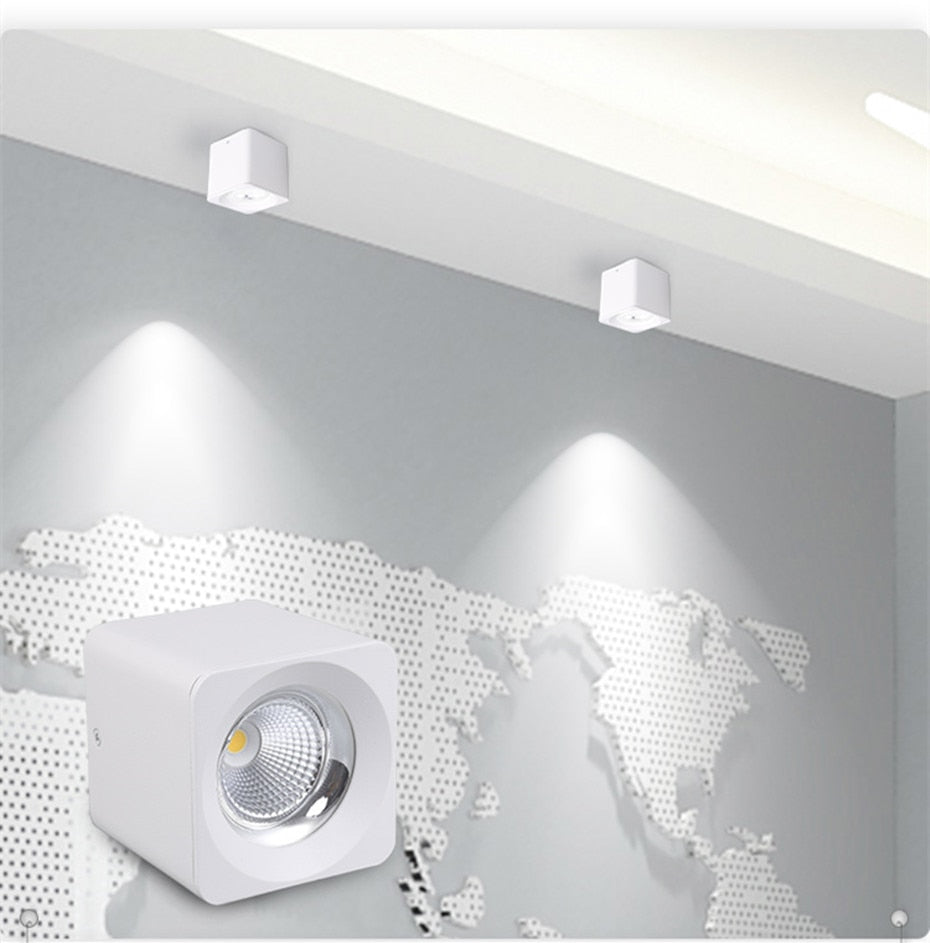 Led Downlight 110V 220V Surface Mounted Ceiling Downlight Spot Led COB 10W 20W Living Room Office Coffee Stores Spot Lighting