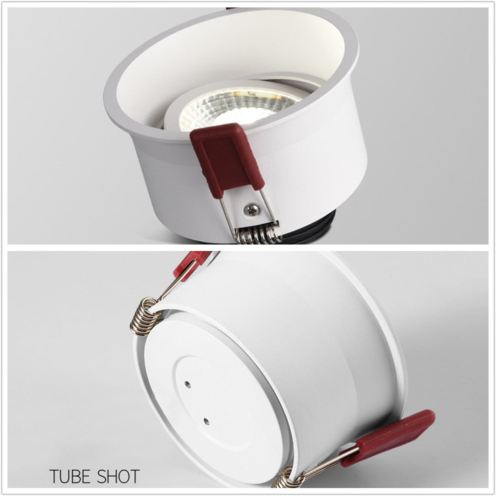 Simple Round Led Light Downlight Recessed Led Lighting 5W 7W 12W 15W Light Spot Anti-glare For Room Stores Office AC110V 220V