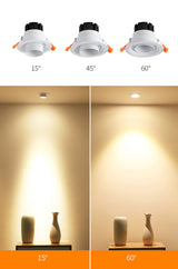 Dimmable 15/45/60 Degree Zoom Focusing 360 Degree Rotation LED COB Downlight 7W 12W 15W 18W LED Downlight Led Light Bulb 110V 220V