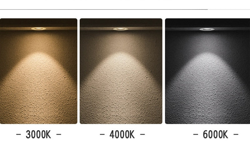 Dimmable 15/45/60 Degree Zoom Focusing 360 Degree Rotation LED COB Downlight 7W 12W 15W 18W LED Downlight Led Light Bulb 110V 220V