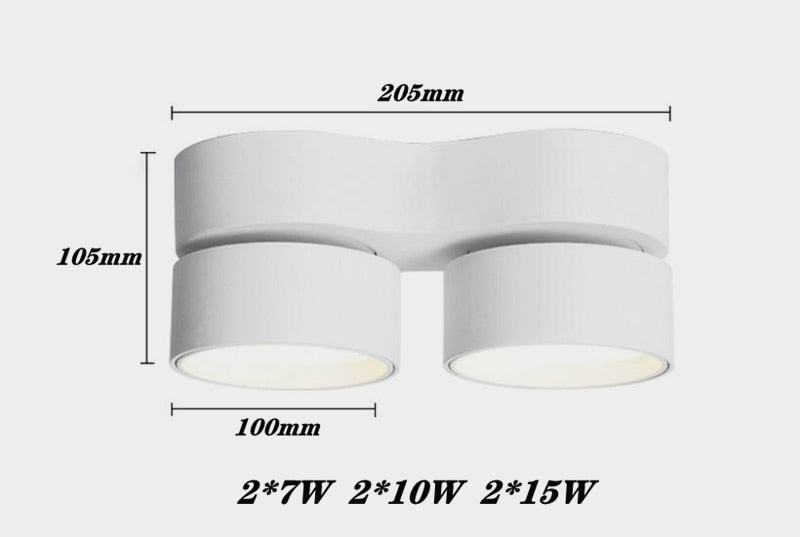 Dimmable Folding Rotating LED Downlights 7W 10W 15W 20W 30W COB LED Ceiling Spot Lights AC85~265V LED Ceiling Lamps Indoor Ligh