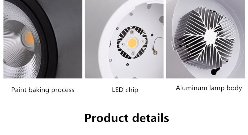 Surface Mounted Downlight 12W 15W 24W 36W 50W Dimmable cob downlight AC110/220V led ceiling light spot light with Driver