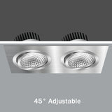 Dimmable LED Downlight 30W 24W Square Recessed Ceiling Lamp 7W 12W led spot lights Ceiling Fixtures Lighting Indoor Light Natural White