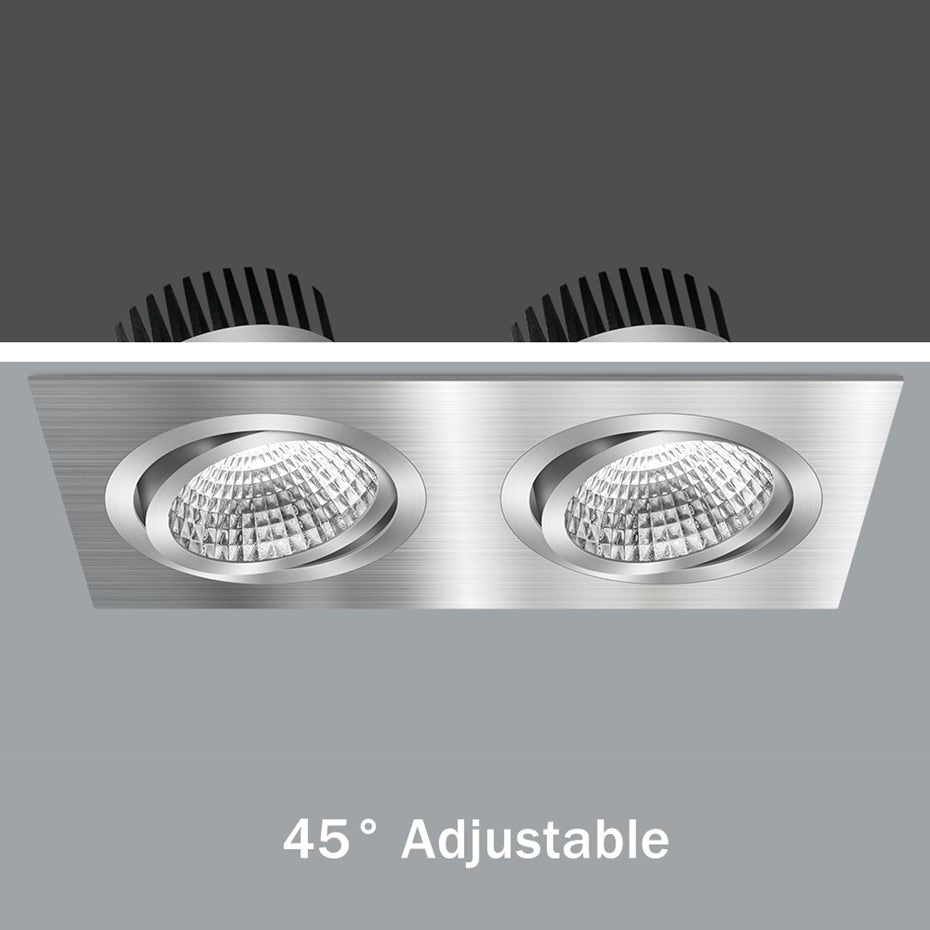 Dimmable LED Downlight 30W 24W Square Recessed Ceiling Lamp 7W 12W led spot lights Ceiling Fixtures Lighting Indoor Light Natural White