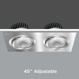 Dimmable LED Downlight 30W 24W Square Recessed Ceiling Lamp 7W 12W led spot lights Ceiling Fixtures Lighting Indoor Light Natural White