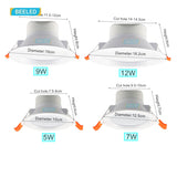 led downlight 6 pack 3W 5W 7W 9W 12W 15W LED downlights Recessed LED Ceiling light Spot Light Lamp white LED Bulb lamp  smd 5733