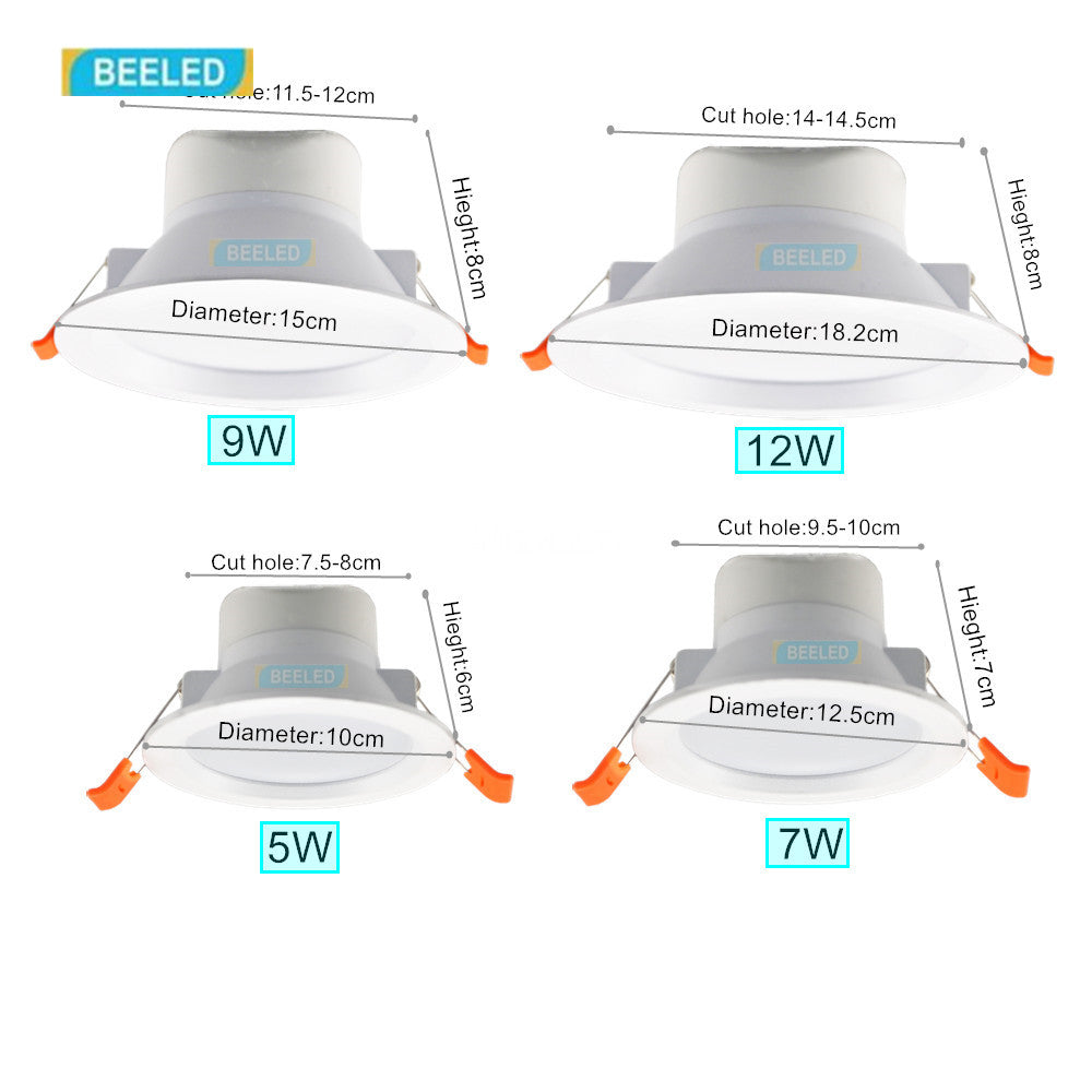 led downlight 6 pack 3W 5W 7W 9W 12W 15W LED downlights Recessed LED Ceiling light Spot Light Lamp white LED Bulb lamp  smd 5733