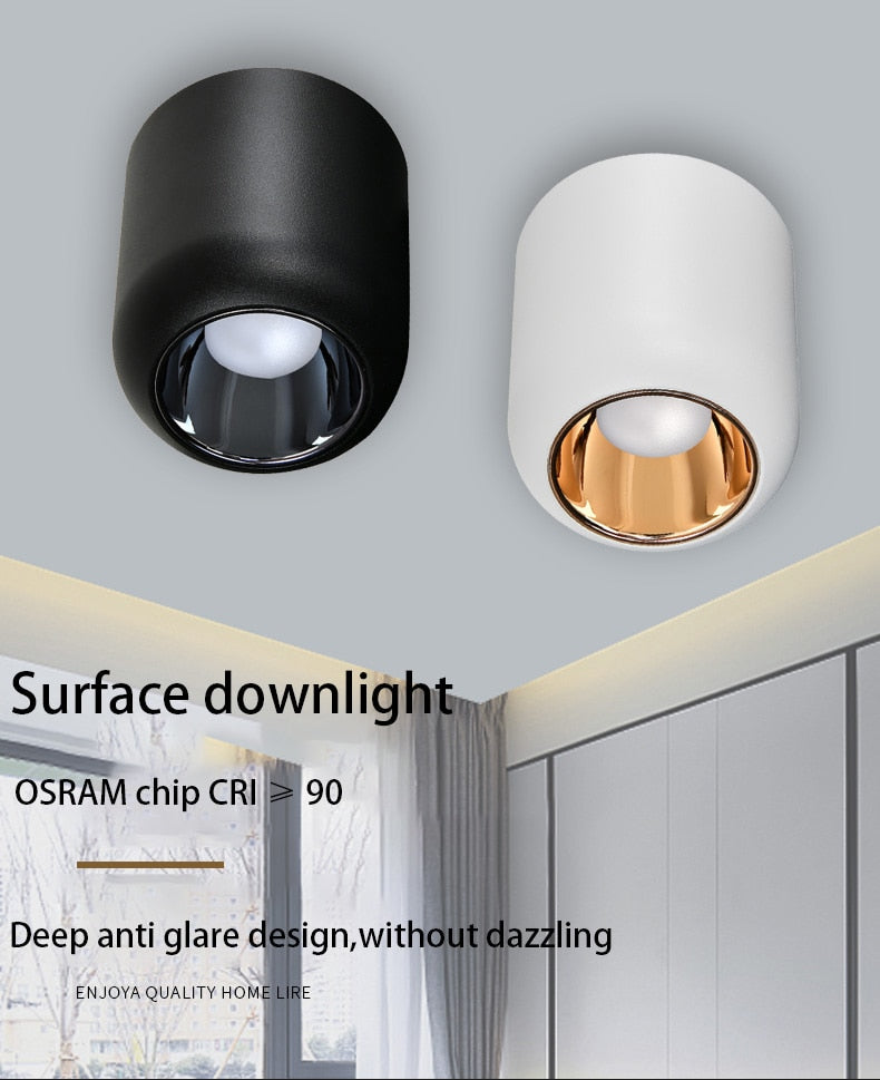 Saiyo Led Downlight Surface Mounted Lamp 110V 220V Ceiling lamp 8W Aluminum Down Light Bedroom Kitchen Indoor Lighting