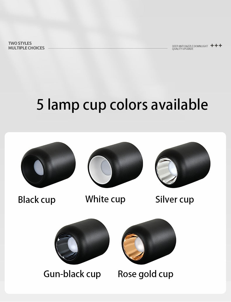 Saiyo Led Downlight Surface Mounted Lamp 110V 220V Ceiling lamp 8W Aluminum Down Light Bedroom Kitchen Indoor Lighting