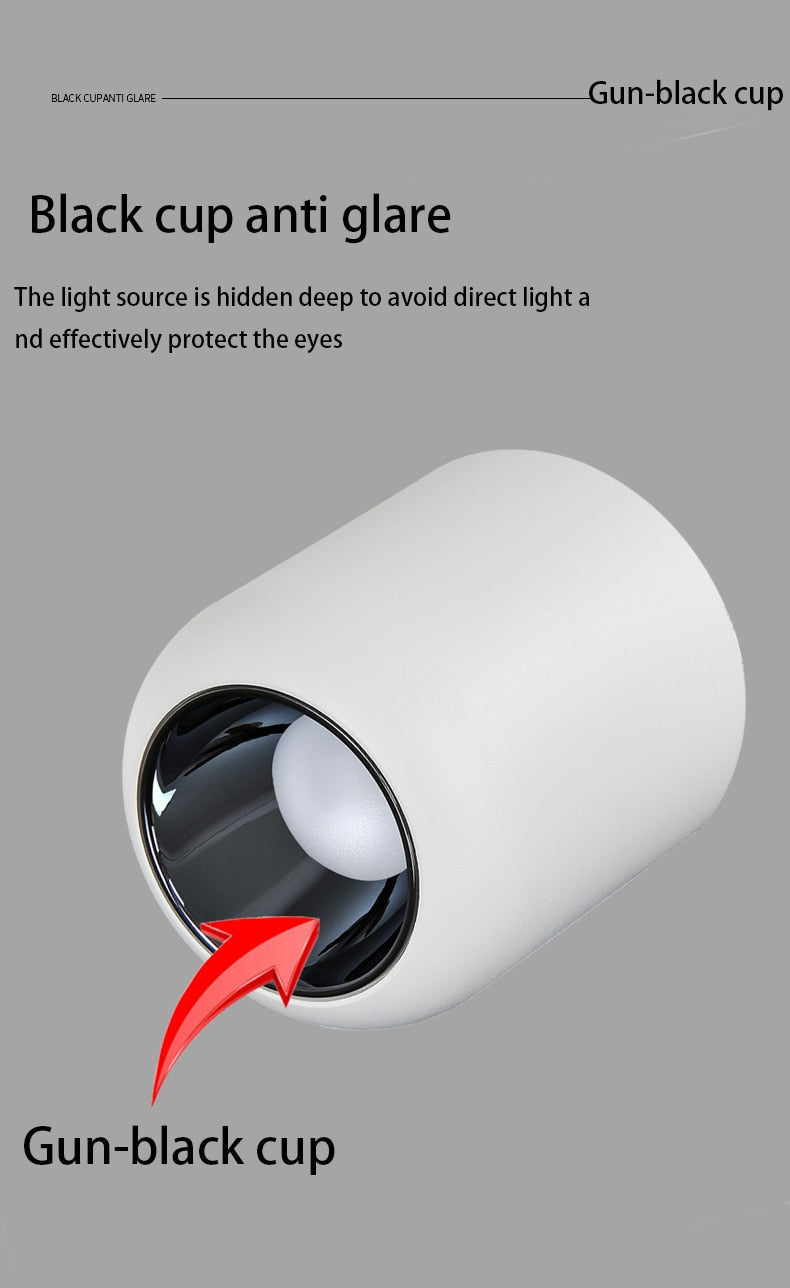 Saiyo Led Downlight Surface Mounted Lamp 110V 220V Ceiling lamp 8W Aluminum Down Light Bedroom Kitchen Indoor Lighting