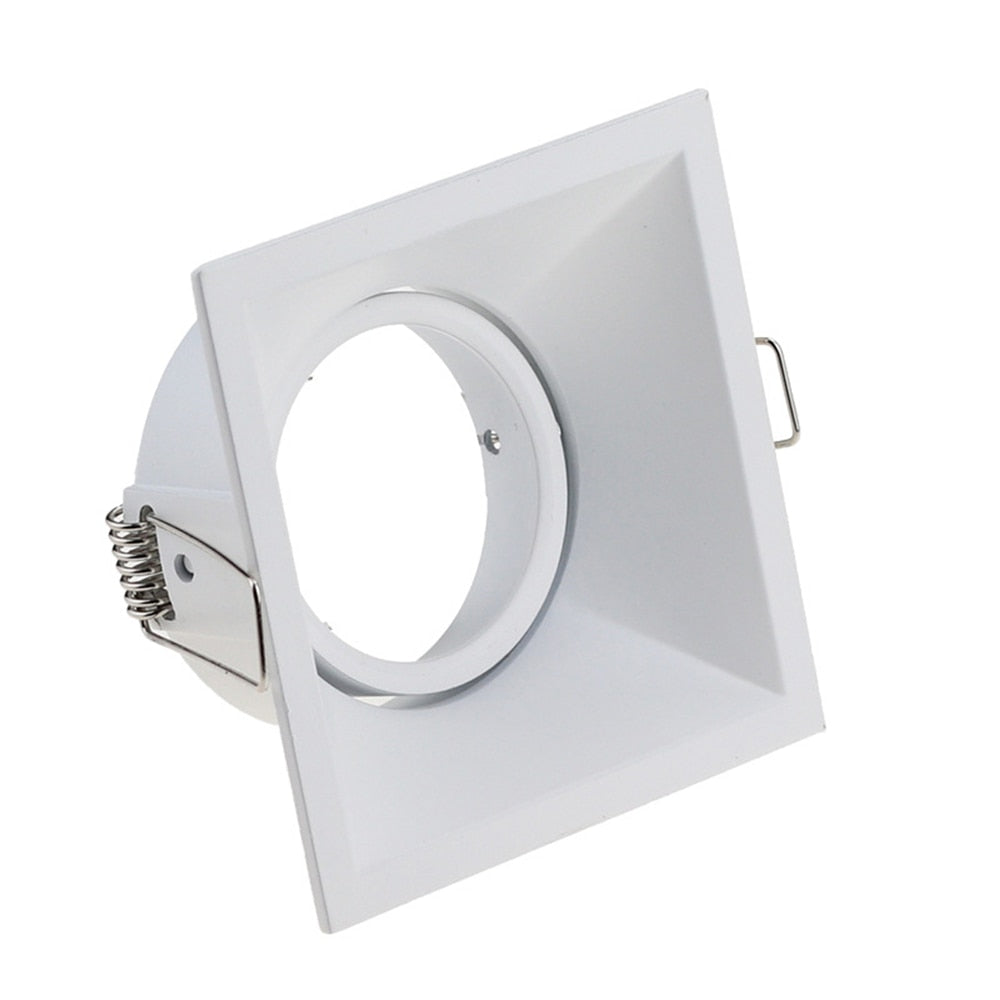 Anti-Glare Round/Square MR16/GU10 Housing Led Spot Light Bulb Holder Recessed Light Fixtures Downlight Frame