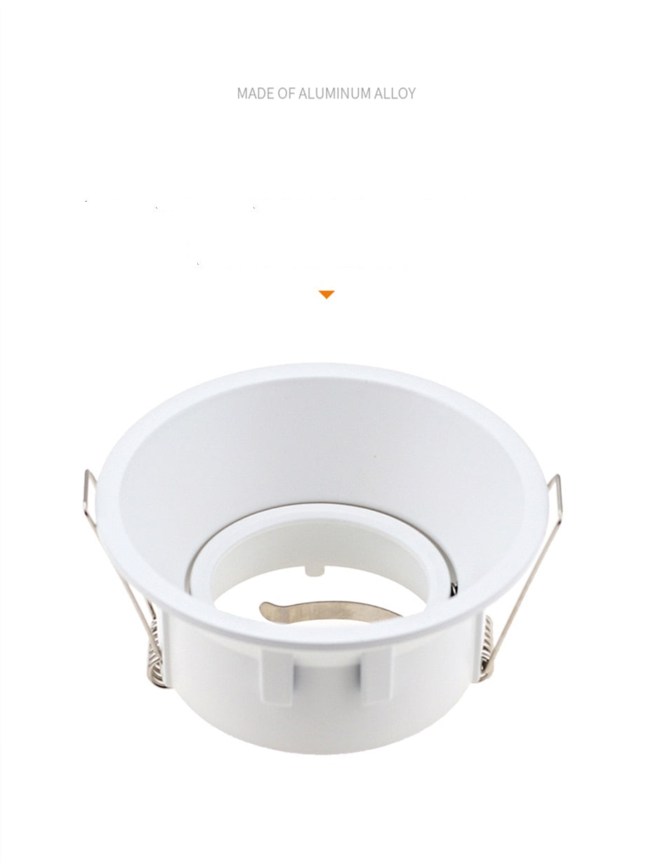 Anti-Glare Round/Square MR16/GU10 Housing Led Spot Light Bulb Holder Recessed Light Fixtures Downlight Frame