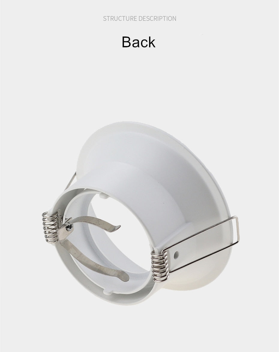 Anti-Glare Round/Square MR16/GU10 Housing Led Spot Light Bulb Holder Recessed Light Fixtures Downlight Frame