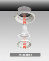 Anti-Glare Round/Square MR16/GU10 Housing Led Spot Light Bulb Holder Recessed Light Fixtures Downlight Frame