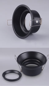 Anti-Glare Round/Square MR16/GU10 Housing Led Spot Light Bulb Holder Recessed Light Fixtures Downlight Frame