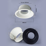 Anti-Glare Round/Square MR16/GU10 Housing Led Spot Light Bulb Holder Recessed Light Fixtures Downlight Frame