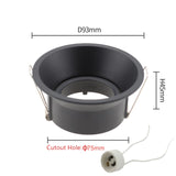 Anti-Glare Round/Square MR16/GU10 Housing Led Spot Light Bulb Holder Recessed Light Fixtures Downlight Frame