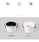 Saiyo Led spotlights Recessed Downlight 5W 7W 12W 15W No Flicker Deep Glare Round White Ceiling lamp Spots